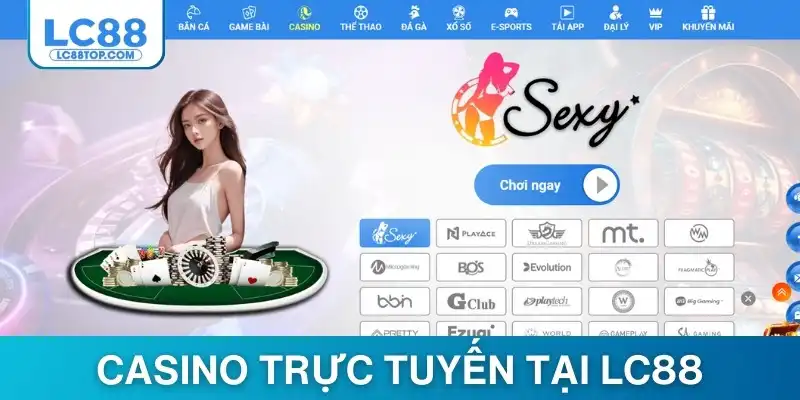 Casino trực tuyến tại LC88 sở hữu danh sách trò chơi khủng