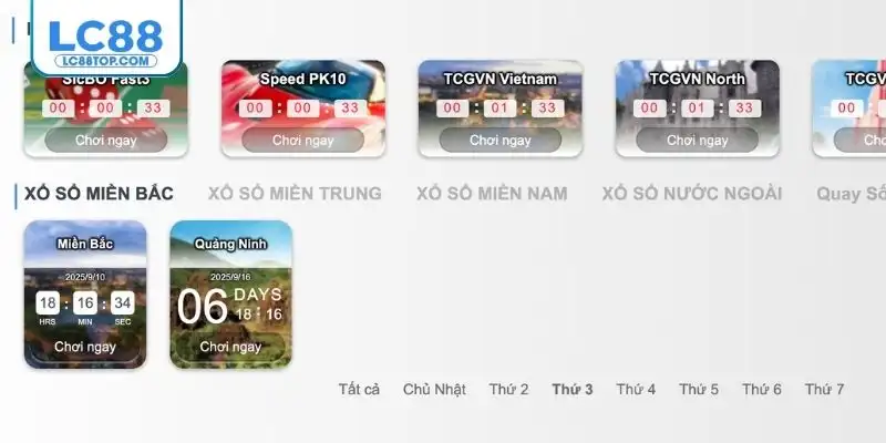 Nhiều hình thức chọn xổ số LC88