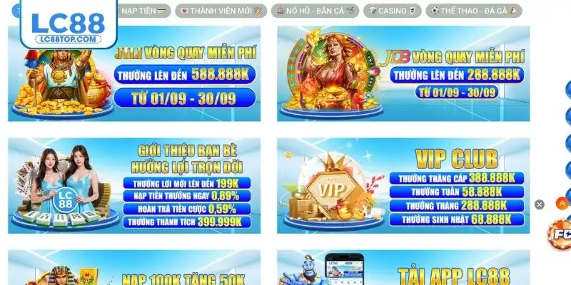 Ngập tràn ưu đãi cho thành viên đăng ký Lc88